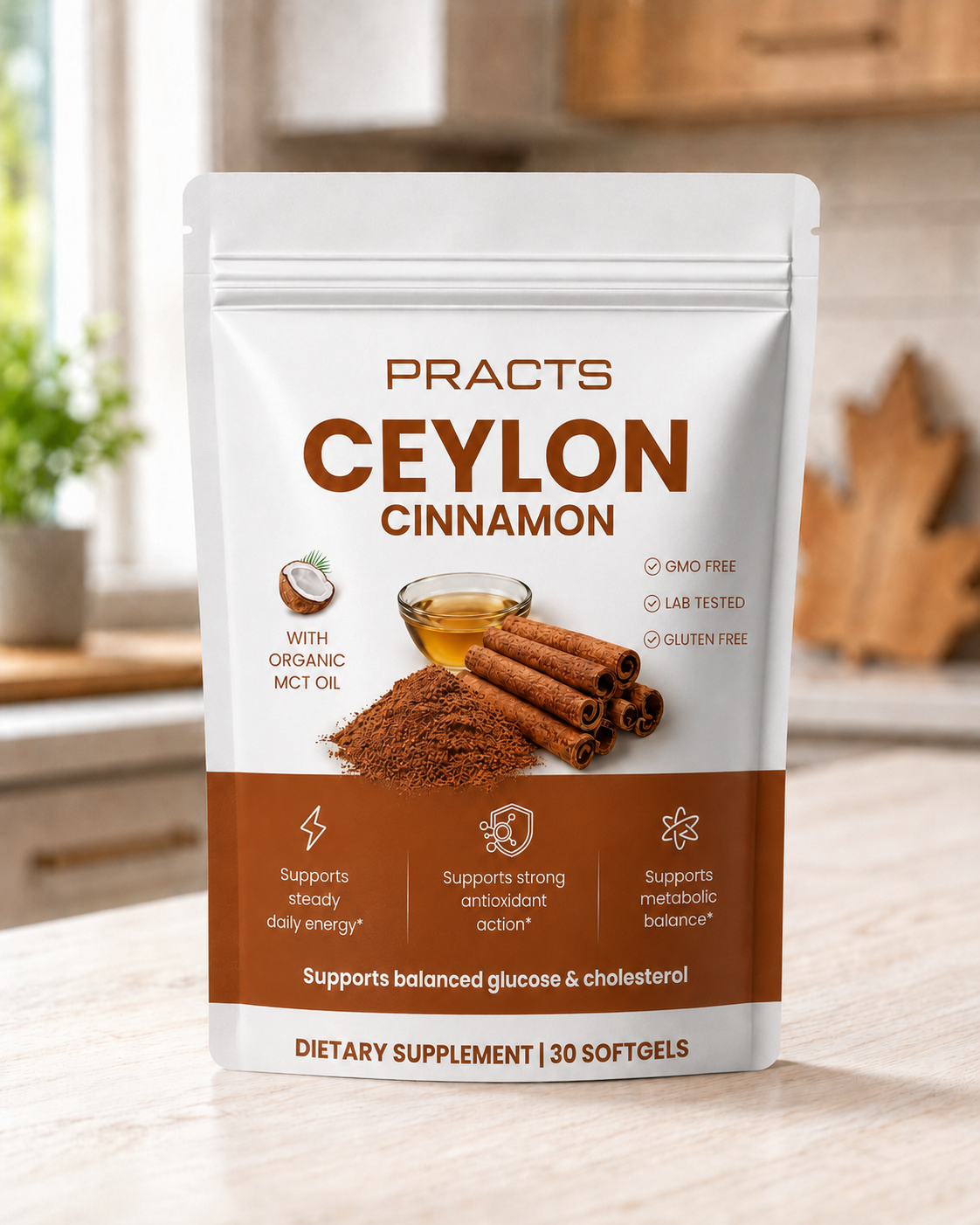 PRACTS Ceylon Cinnamon with MCT Oil CA